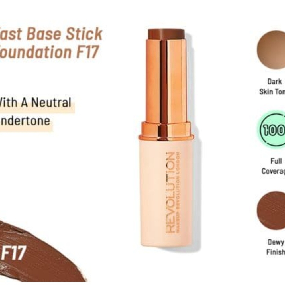 2 Pack Revolution Cream Brown Foundation Stick F17